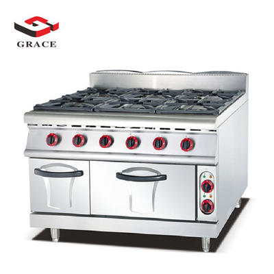 Gas Range 6-Burner with Gas/Electric Oven