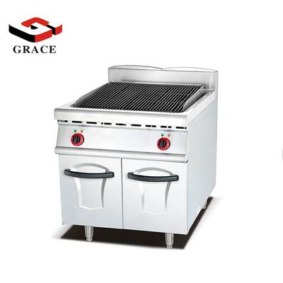 Gas Lava Rock Grill with Cabinet