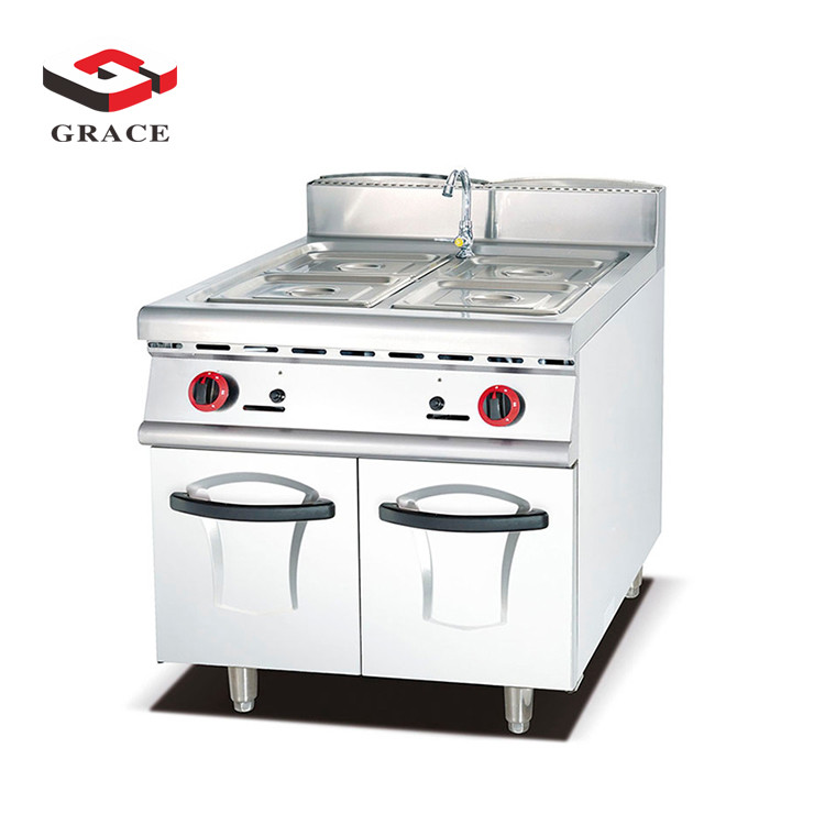 Gas Bain Marie with Cabinet