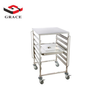 Stainless Steel GN Pan 6 Trays Trolley