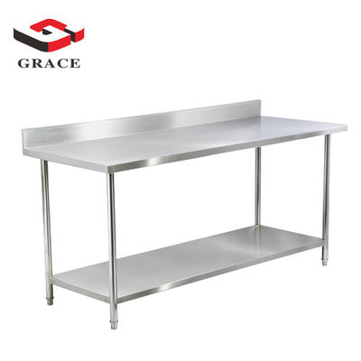 Stainless Steel Working Table with Back