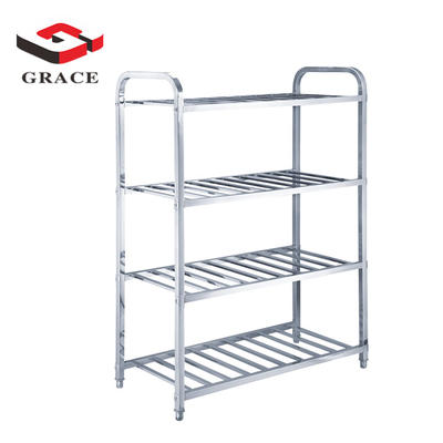 Stainless Steel Square Tube Storage Rack Shelf- Ladder Type