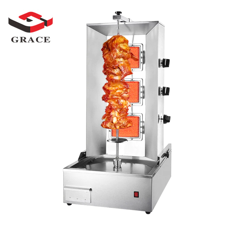 Gas Desktop 3-burner Shawarma Machine