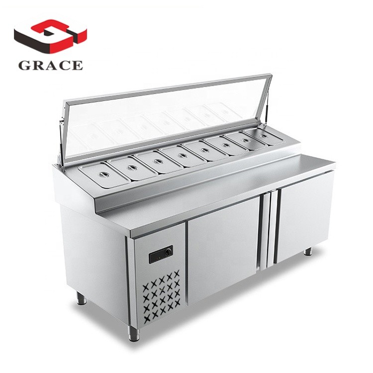 GRACE Commercial Stainless Steel Salad Bar Refrigeration