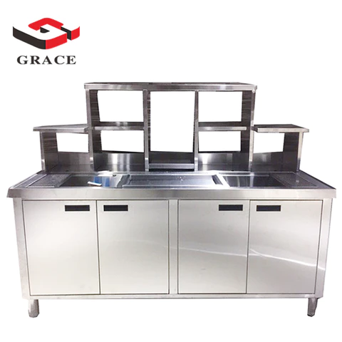 2021 Hot Sell Stainless steel Milk Tea Shop Counter Worktable